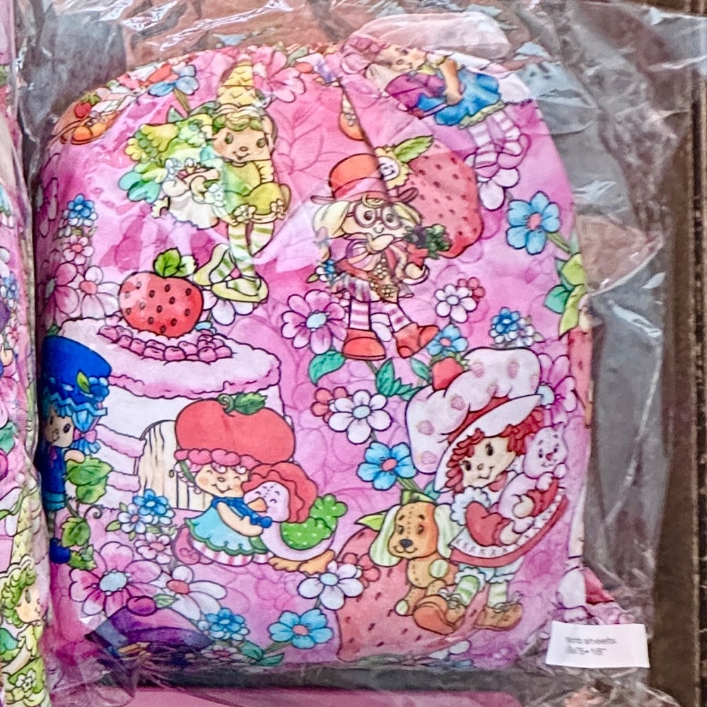 NIB Giggle Gang Boutique Strawberry Shortcake Bamboo Twin/Full Fitted Sheet